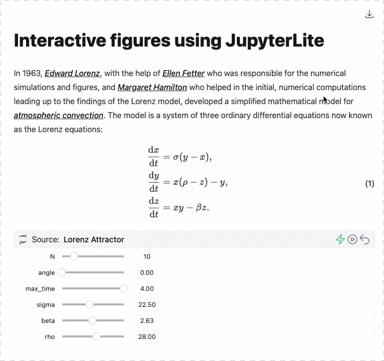 Fully in-browser execution for interactive widgets.