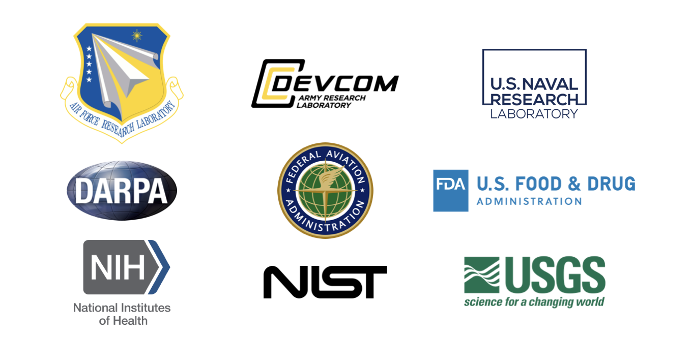 logos of some federal agencies involved in research